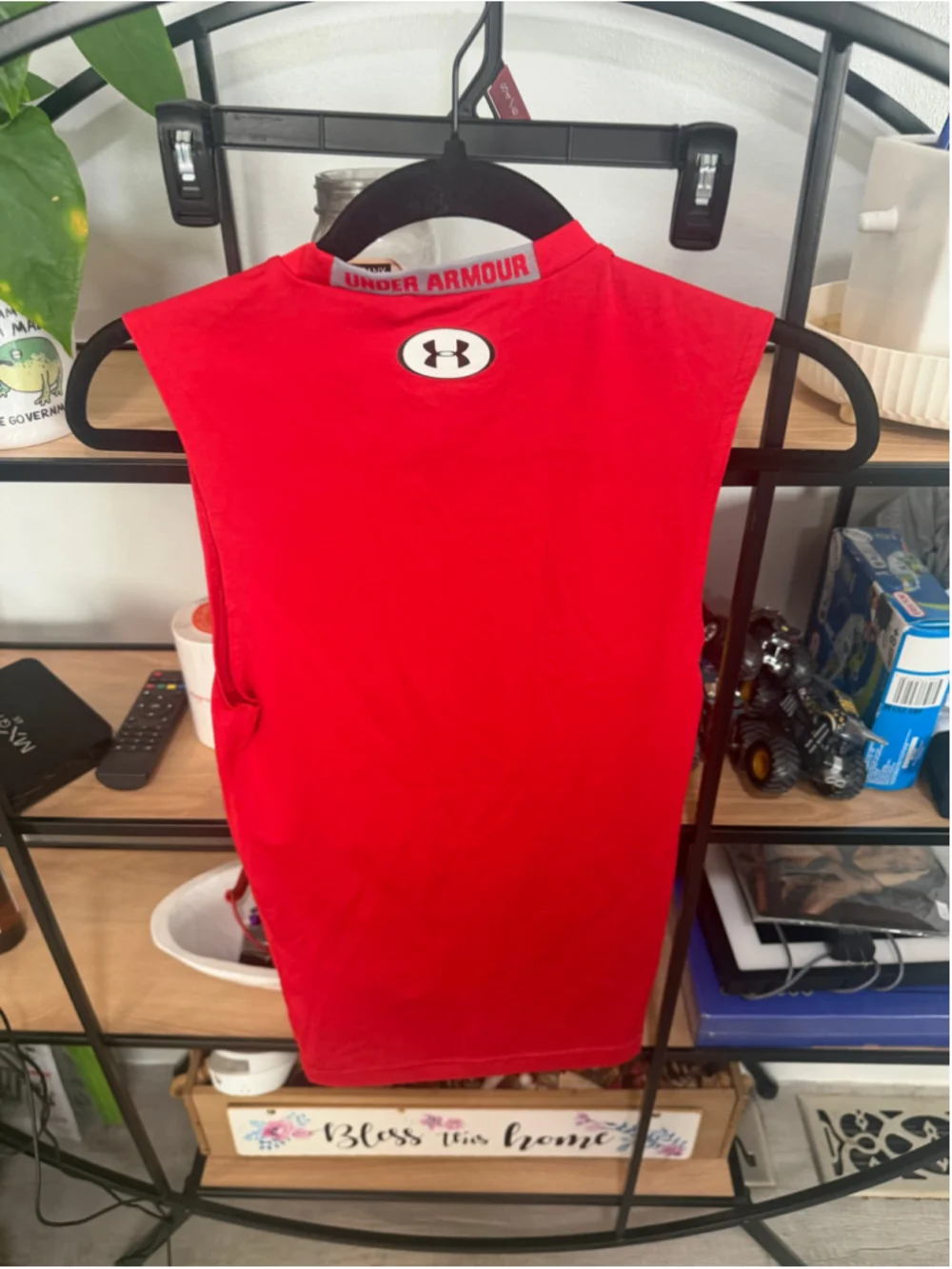 Men's Under Armour Compression Sleeveless Undershirt Red Size S
